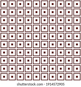 Red squares pattern. White background. Vector red squares.