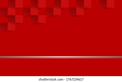 Red squares vector design background, geometric texture pattern backdrop illustration