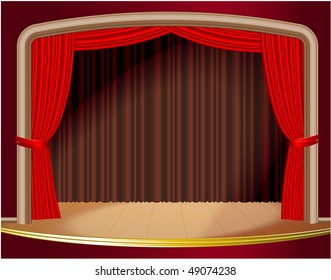 1,082 Gold curtain stage border Images, Stock Photos & Vectors ...