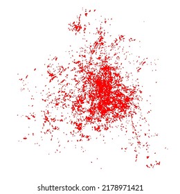 mancha roja en el vector de ilustración de fondo blanco