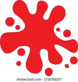 red stain with white background
