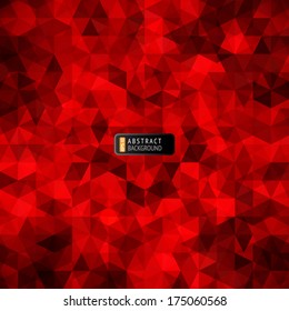 Red Stained-Glass Vector Background