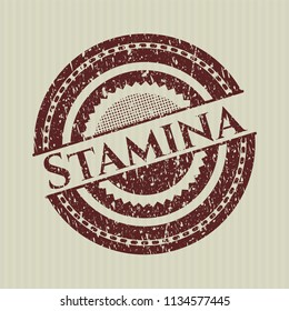 Red Stamina rubber stamp