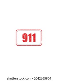Red stamp 911