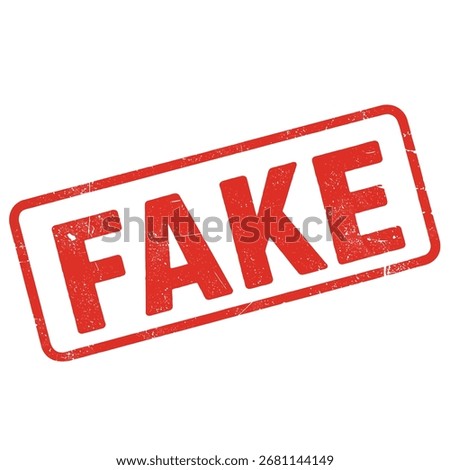 Red stamp clearly marked with the single word 'fake'.