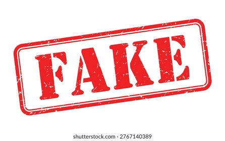 Red stamp declaring 'fake' message