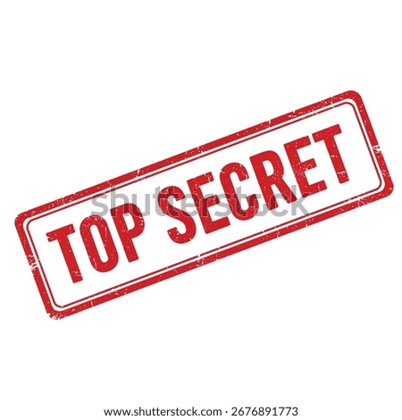 red stamp marked top secret indicates restricted confidential information