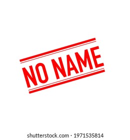 Red stamp non name. Vector element for design