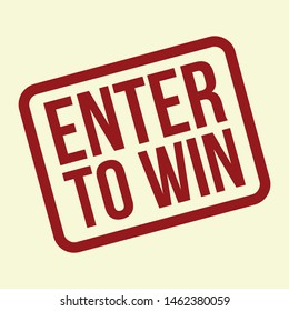 Red Stamp on a white background - Enter to win