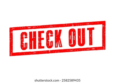 Red “Check Out” stamp on white background, ideal for e-commerce or promotional campaigns.