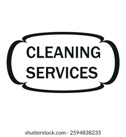  red stamp on white background. cleaning service vector icon