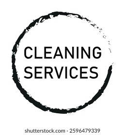  red stamp on white background. cleaning service vector icon