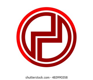 red stamp ornament image vector icon logo symbol