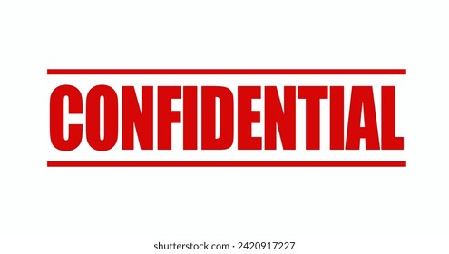 The red stamp says CONFIDENTIAL, a red horizontal stamp on a white background, with two red lines at the top and bottom of the text.