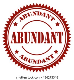 Red stamp with text Abundant,vector illustration