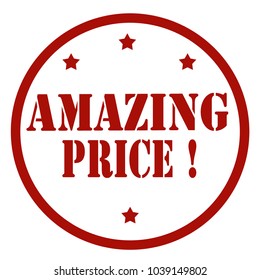 Red stamp with text Amazing Price,vector illustration