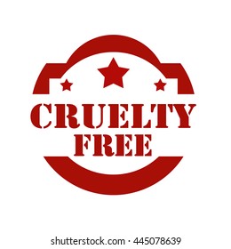 Red stamp with text Cruelty Free,vector illustration