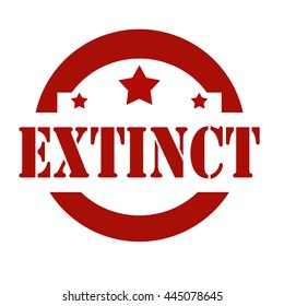 Red stamp with text Extinct,vector illustration