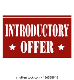 Red stamp with text Introductory Offer,vector illustration