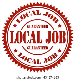 Red stamp with text Local Job,vector illustration