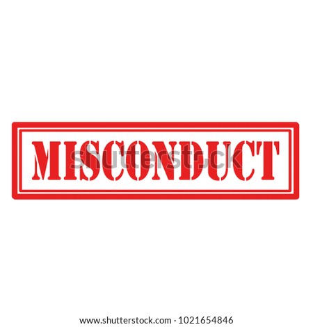 Red stamp with text Misconduct,vector illustration