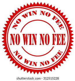 Red stamp with text No Win No Fee,vector illustration