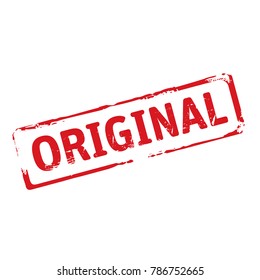 Red stamp and text Original.