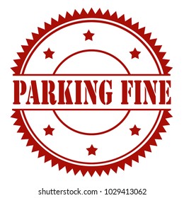 Red Stamp Text Parking Finevector Illustration Stock Vector (Royalty ...