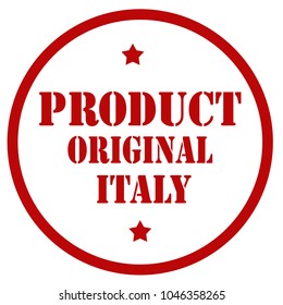 Red stamp with text Product Original Italy,vector illustration