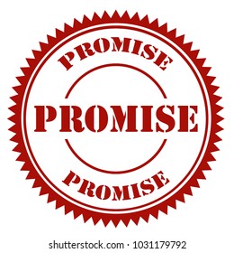Red stamp with text Promise,vector illustration