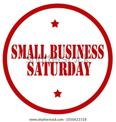 Red stamp with text Small Business Saturday,vector illustration