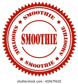 Red stamp with text Smoothie,vector illustration