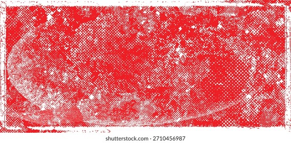 Textura de sello rojo gruñón . Textura de tinta enrollada. Resalte de superposición orgánico . Textura granulada de la tipografía del Vector.
