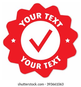 Red stamp that approved quality of something
