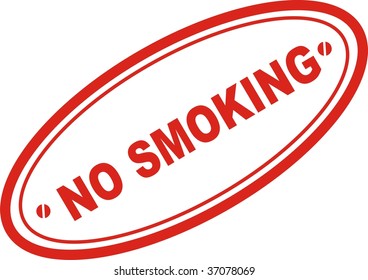 red stamp in vector format with the word no smoking