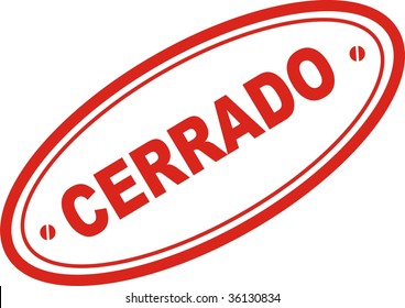 Red Stamp Word Cerrado Stock Vector (Royalty Free) 36130834 | Shutterstock