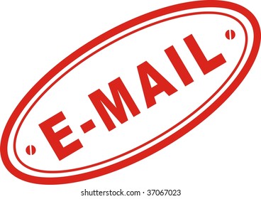 red stamp with the word e-mail
