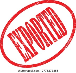 A red stamp with the word EXPORTED