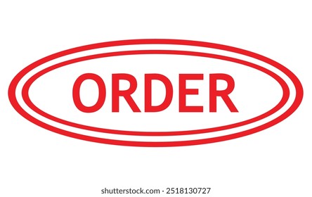 red stamp with the word order 