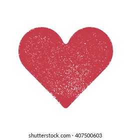 Red stamped heart.