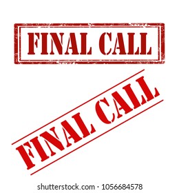 Red stamps with text Final Call,vector illustration