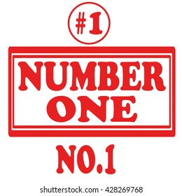 Red stamps with text Number One,vector illustration