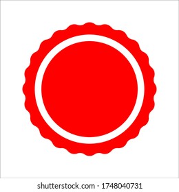 Icono vectorial de sellos rojos aislado en fondo blanco