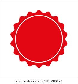 Icono vectorial de sellos rojos aislado en color de fondo en blanco editable