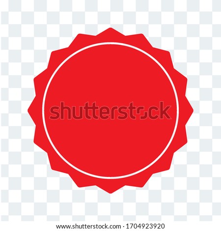 Red Stamps vector icon isolated on blank background
