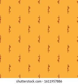 Red Standalone sensor icon isolated seamless pattern on brown background.  Vector Illustration