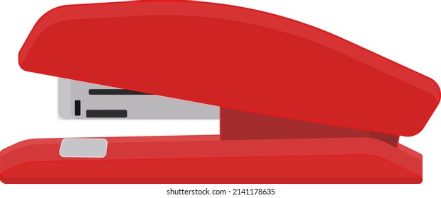 Red staple, illustration, vector on a white background.