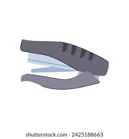 dibujo de grapadora roja. material de dibujo, herramienta escolar, cuchillo de lápiz signo de grapadora roja. símbolo aislado ilustración vectorial