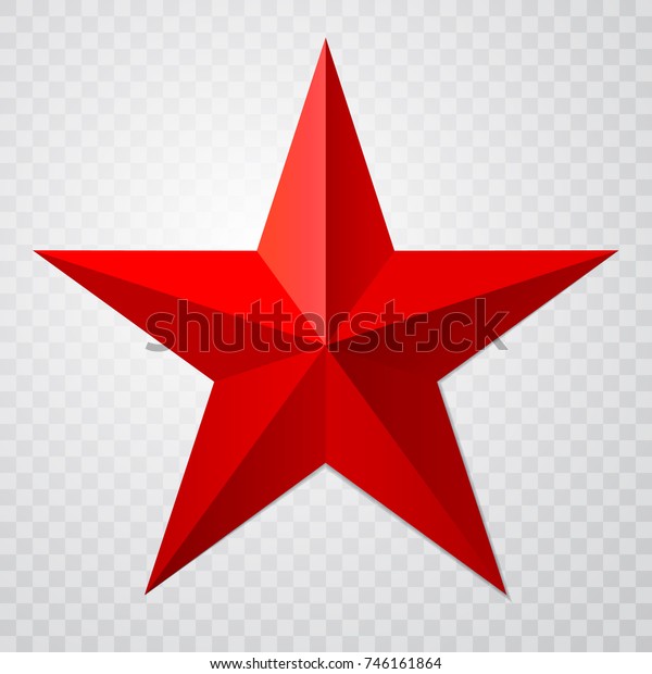 Red Star 3d Icon Shadow On Stock Vector (Royalty Free) 746161864