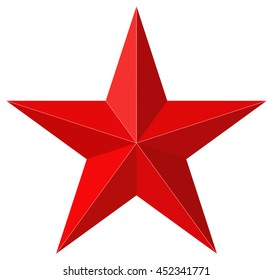 Red Star 3D Shape